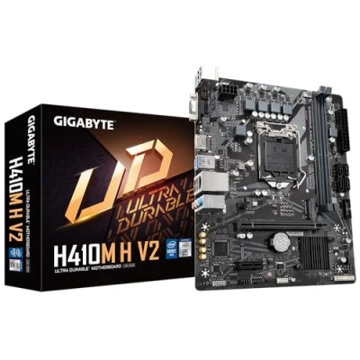 Image de Gigabyte H410M H V2 1.0 carte mère micro ATX Socket LGA1200 H410 Chipset USB 3.2 Gen 1 Gigabit LAN graphique embarquée (unité centrale requise) audio HD (8 canaux)