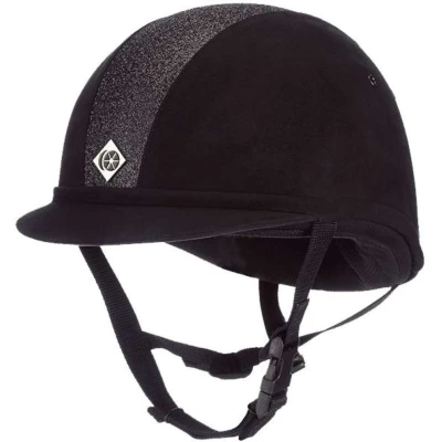 Afbeelding van Charles Owen Cap YR8 Sparkly Centre Black 57cm