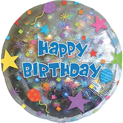 Afbeelding van amscan 10119948 1350001 folieballon rond zilver