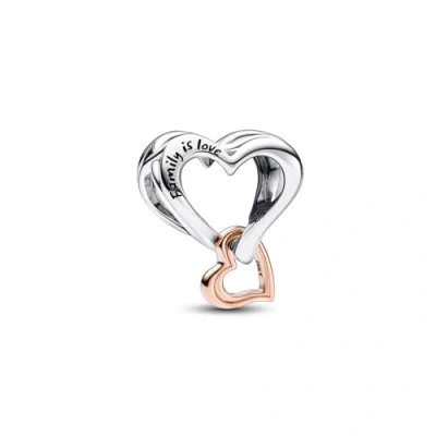 Afbeelding van PANDORA Moments Bicolor Offen Onendlichtigheid Harthem met roségouden metalen Collection, compatibele Armbanden, 782642C00, Zilver, Geen edelsteen