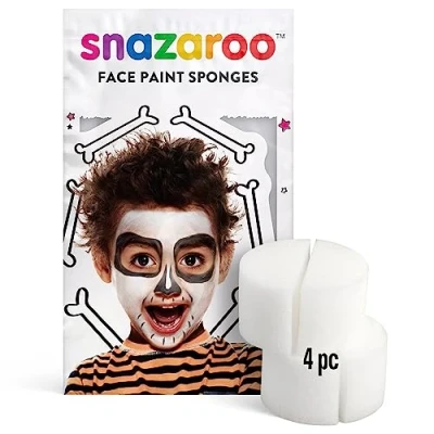Afbeelding van Snazaroo Halfronde sponzen met hoge dichtheid fijne poriën voor gezicht en lichaam Set van 4 Gemakkelijk te gebruiken schoon maken