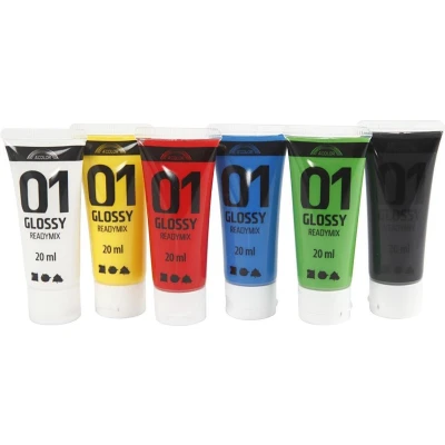 Afbeelding van A Color Acrylic Paint Glossy (6 x 20 ml)
