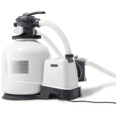 Afbeelding van Intex Zandfilterpomp 10.000 liter per uur Ø 38 mm Met Slang Incl. Drukmeter 25,3 kg Voor Zwembaden van Max. 50.000 L 69 x 45 65 cm