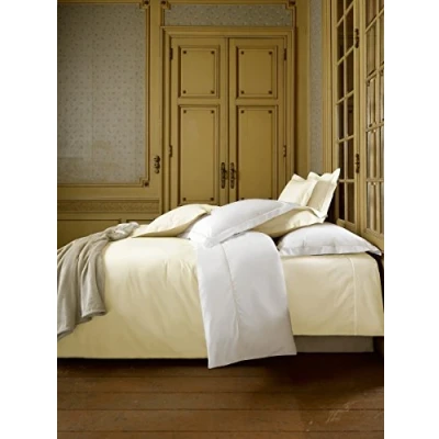 Afbeelding van De Witte Lietaer Dekbedovertrek Katoen Perkal Bumblebee Tweepersoons 200 x 200/220 cm Wit