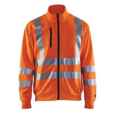 Image de Sweat zippé haute visibilité orange fluorescent