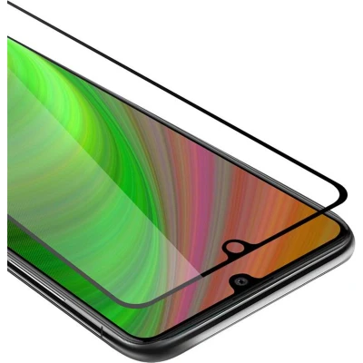 Afbeelding van Cadorabo Screenprotector geschikt voor Samsung Galaxy A41 Volledig scherm pantserfolie Beschermfolie in TRANSPARANT met ZWART Gehard (Tempered) display beschermglas 9H hardheid 3D Touch