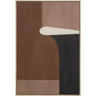 Afbeelding van Schilderij Classic Shape 63x93cm bruin Kare Design