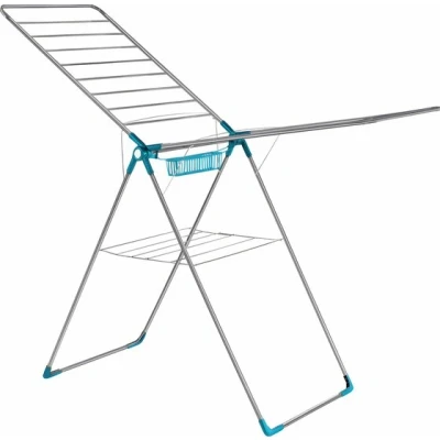 Afbeelding van BELINAY Droogrek Inklapbaar Inox / Turquoise