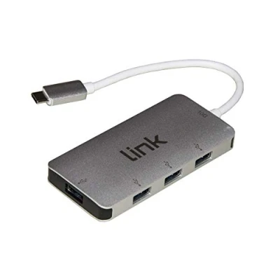 Afbeelding van Link Accessori LKCCH02 interface hub USB 3.2 Gen 2 (3.1 2) Type C 10000 Mbit/s Zilver
