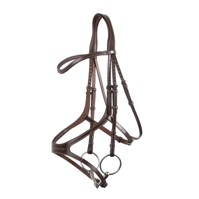 Image de Montar Bride Excellence Saut en Cuir Écologique Marron XFull