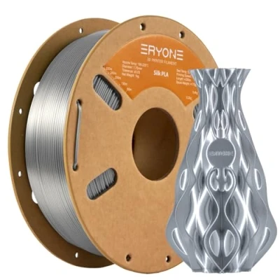 Afbeelding van Eryone Silk PLA Filament 1.75mm 1kg Voor 3D Printer en Pen Zilver