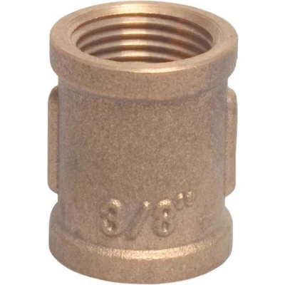 Afbeelding van Messing sok 1/4 inch x (bi dr bi dr)
