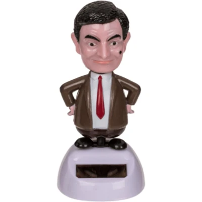 Afbeelding van Out of the Blue Solar bewegend figuur Mr. Bean handen in de zij multi kunststof 11 cm