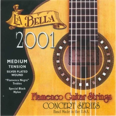 Image de Labella 2001FLA MED Jeu de cordes guitare classique 2001 Flamenco Tension médium