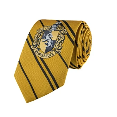 Afbeelding van Harry Potter Hufflepuff Geweven Logo Stropdas Officiële Merchandise