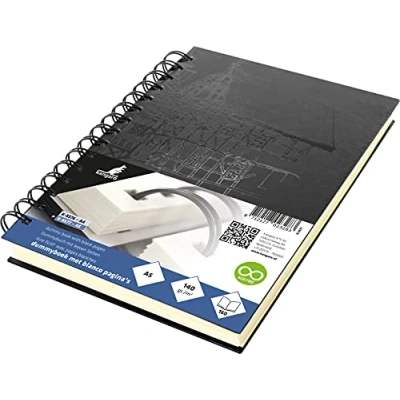 Afbeelding van Dummyboek blanco,Wire o, hard cover, zwart