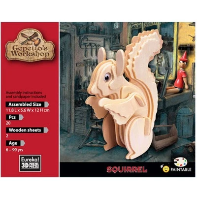 Afbeelding van Gepettos Eekhoorn 3D puzzel
