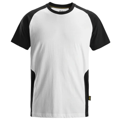 Afbeelding van Snickers 2550 Tweekleurig T shirt Wit/zwart