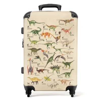 Afbeelding van NoBoringSuitcases.com® Kindertrolley jongens dino Reiskoffer kinderen 20 kg bagage