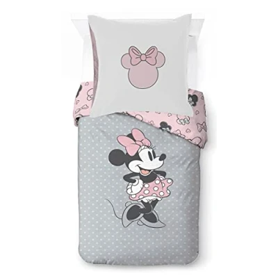Afbeelding van Disney Minnie One of a Kind kinderbeddengoed met dekbedovertrek 135 x 200 cm + kussensloop 80 cm, 100% katoen, eenpersoonsbed