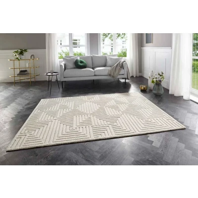 Afbeelding van Vloerkleed Mindanao 120x170cm Creme Retro 123vloerkleed.nl is de online webshop voor vloerkleden en woonaccessoires.