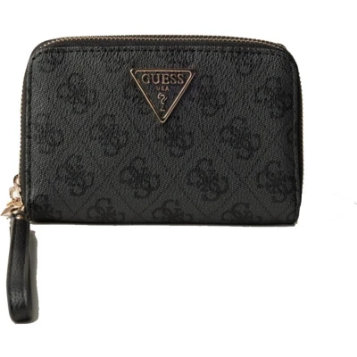 Afbeelding van Guess Laurel SLG ziparound card case portemonnee coal logo
