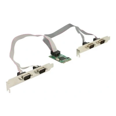 Image de Delock MiniPCIe I/O PCIe full size 4 x Serial RS 232 Adaptateur série 1.1 Mini Card