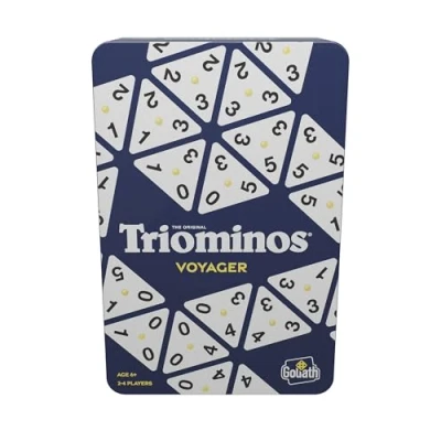 Afbeelding van Goliath Triominos Tour gezelschapsspel voor strategie en reflectie familie kinderen vanaf 6 jaar driehoekig dominospel met 3 zijden een klassieker sinds 50 2 tot 4 spelers 30