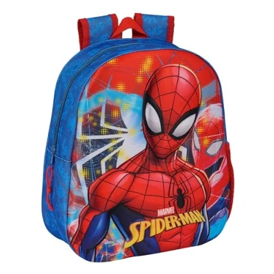 Afbeelding van 3D schoolrugzak Spider Man Rood Marineblauw 27 x 33 10 cm