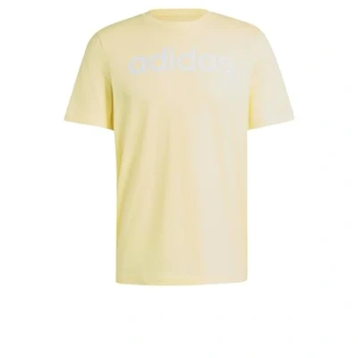 Afbeelding van adidas Sportswear Essentials Single Linear LOGO Tshirt print, Heren, Maat: XS, Almost yellow