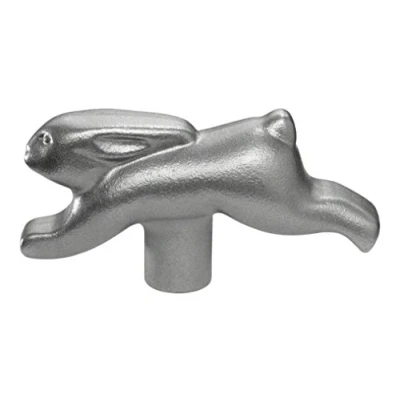 Afbeelding van STAUB Accessoires dierenknop &quot;Konijn&quot;, roestvrij staal, 6 x 2 4 cm, grijs