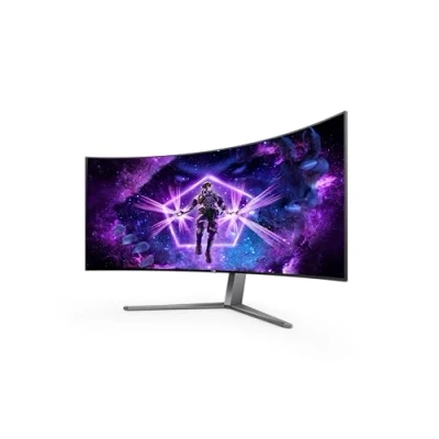 Afbeelding van AOC Agon Pro AG456UCZD WQHD OLED gaming monitor, gebogen, 240 Hz, 0,03 ms GTG, HDR10, FreeSync Prem. Pro, G Sync comp. (34440 x 1440, HDMI 2.0, DisplayPort 1.4, USB C (90W PD), hub, zwart