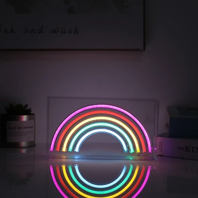 Afbeelding van iTOTAL neon LED light &quot;RAINBOW&quot; Sfeerverlichting wandlamp ideaal voor studenten mancave decoratie XL2764