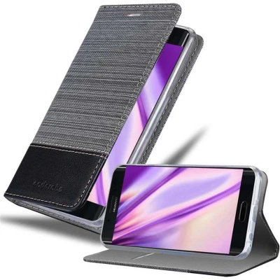 Afbeelding van Cadorabo Hoesje geschikt voor Huawei MATE 9 PRO in GRIJS ZWART Beschermhoes met magnetische sluiting, standfunctie en kaartvakje Book Case Cover Etui