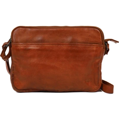 Afbeelding van Bear Design Kleine Crossbodytas / Schoudertas Dames Leer Vieve Cognac