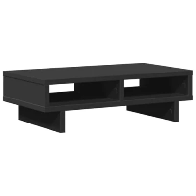 Image de vidaXL Support de moniteur noir 50x27x15 cm bois d&#039;ingénierie854743