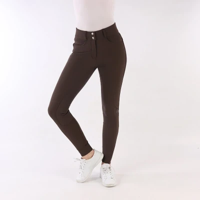 Afbeelding van Montar Rijbroek Highwaist Megan 2.0 Full Grip Donkerbruin