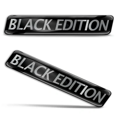 Afbeelding van Biomar Labs Set van 2 3D gelstickers voor auto, motorfiets, fiets, laptop, pc, tablet, Black Edition KS 75