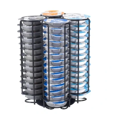 Afbeelding van SYSYLY capsulehouder compatibel met Tassimo, houder voor Tassimo capsules, draaibare koffiecapsuledispenser, zwart.