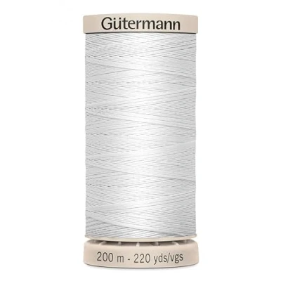 Afbeelding van Gutermann 5709 Naaigaren, gewaxt, 200 m, wit