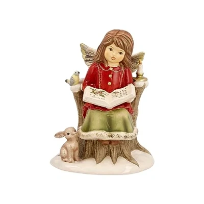 Afbeelding van Goebel Kerst Decoratief beeld / figuur Engel Klein kerstverhaal Aardewerk 14cm