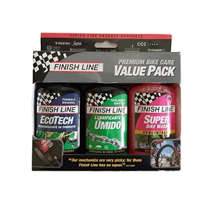Afbeelding van Value Set van 3 Finish Line producten 120 ml, Cross Country Wet + Ecotech Super Bike Wash