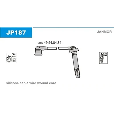 Afbeelding van JANMOR JP187 Bougiekabelset