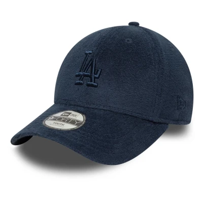 Afbeelding van New Era Kids Pet van badstof met logoborduring in de kleur Donkerblauw, maat: 4 6 jaar