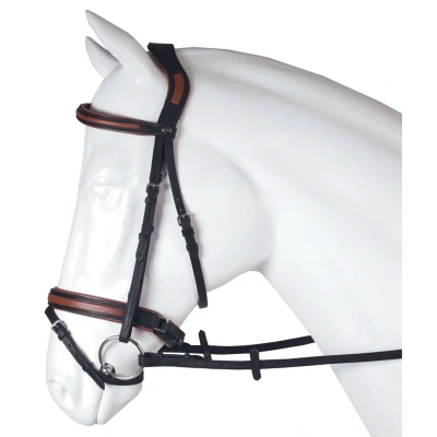 Afbeelding van Horka Hoofdstel Zwart/cognac COB