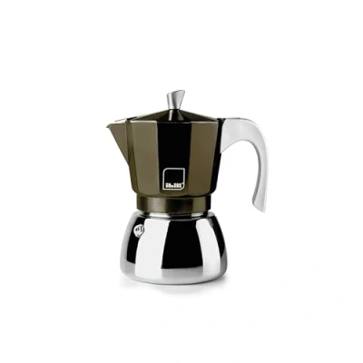 Afbeelding van IBILI Elba Coffee Express koffiezetapparaat, 12 kopjes, 600 ml, gegoten aluminium, roestvrijstalen basis, geschikt voor inductie