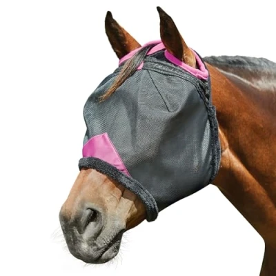 Image de Weatherbeeta Masque Anti Mouches Comfitec Deluxe Durable Mesh Noir/Violet Mini