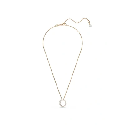 Afbeelding van Swarovski dames Matrix ketting met kristal in de kleur Roségoud