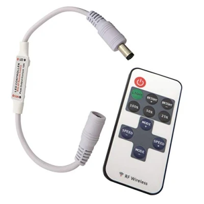 Afbeelding van Draadloze dimmer/schakelaar 12 V DC met afstandsbediening voor alle dimbare ledlampen stekker en (universele afstandsbediening)