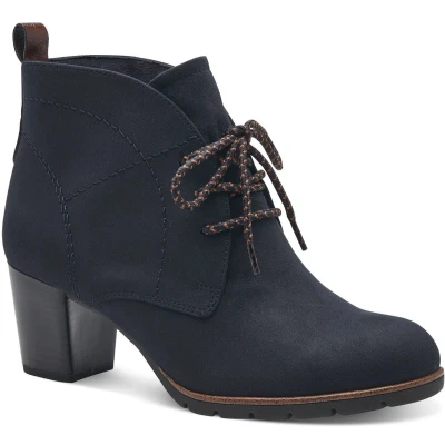 Afbeelding van Marco Tozzi Dames 2 25107 41 Enkellaarzen met veters, Dk Navy Comb, 37 EU, Dk.Navy Comb